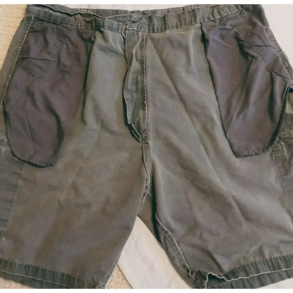 🪵🛠️Wrangler Camo Cargo Shorts 42 😎🟫🟩6‑Pocket Green Brown Outdoor Work